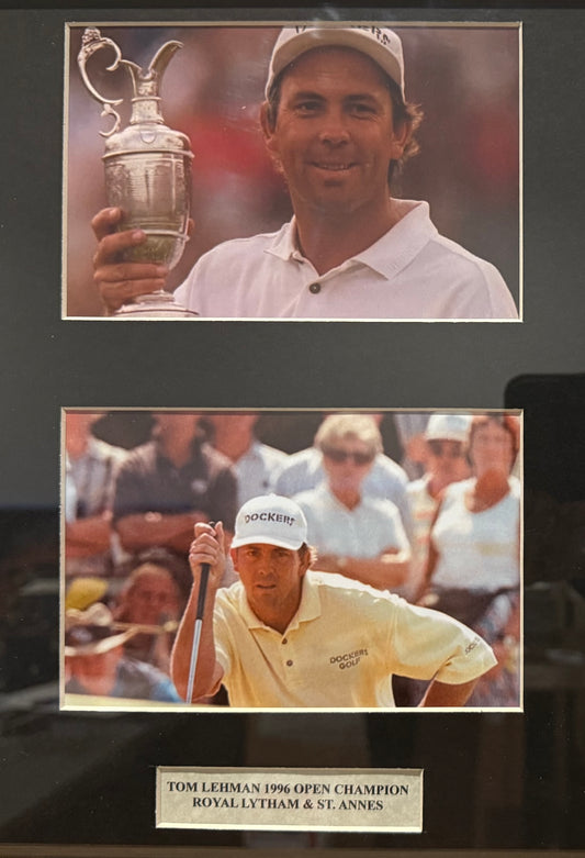 Tom Lehman Hand Signed 144th 'The Open' Original Yardage Page 40cm x 30cm Framed With COA