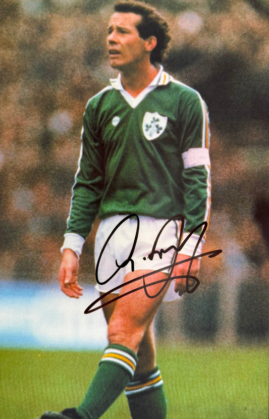 Liam Brady, Arsenal And Ireland Legend, Hand Signed Photo With COA