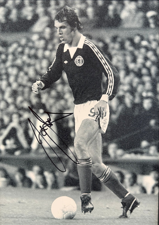 Joe Jordan, Manchester United, Scotland Player, Hand Signed Photo With COA