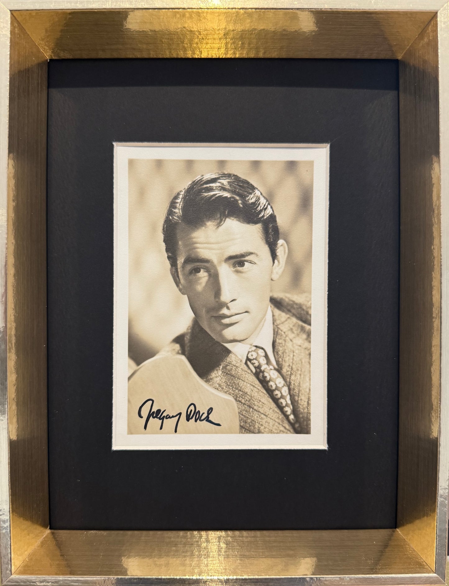 Gregory Peck Hand Signed Framed Mounted Photo With AFTAL Member COA