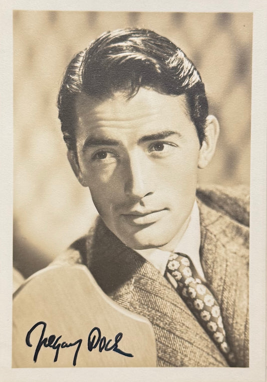 Gregory Peck Hand Signed Framed Mounted Photo With AFTAL Member COA