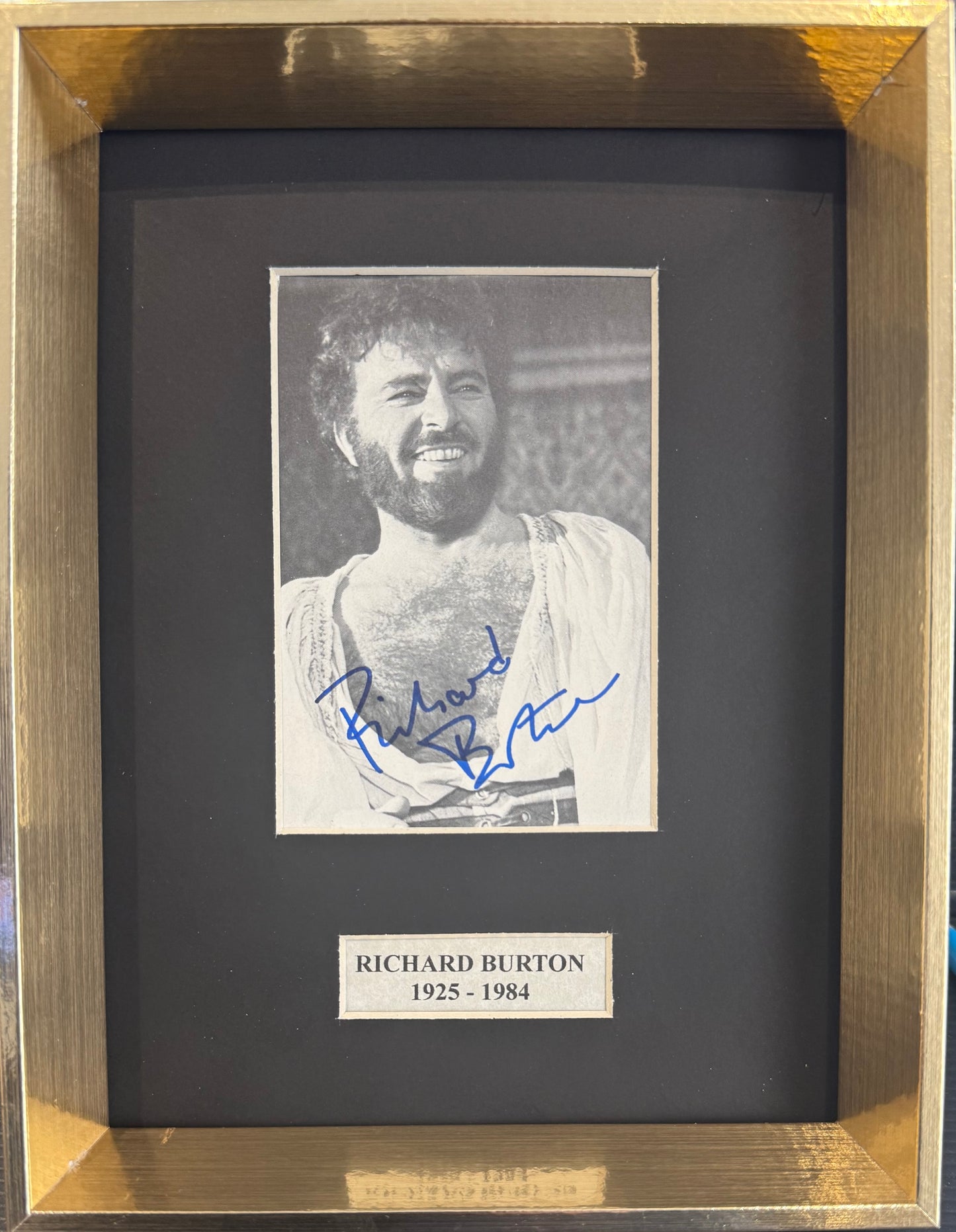 Richard Burton Hand Signed Framed Mounted Magazine Photo With AFTAL Member COA