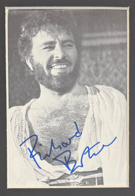 Richard Burton Hand Signed Framed Mounted Magazine Photo With AFTAL Member COA