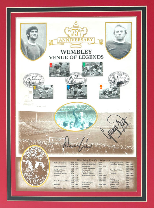 George Best, Denis Law, Manchester United Legends, Stunning Hand Signed FDC Presentation & COA