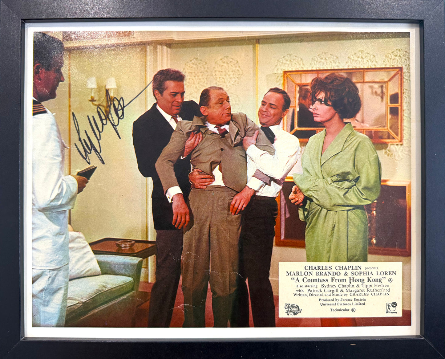 Sophia Loren, Guaranteed Hand Signed Framed (10' x 8' inch) Original Film Photo With AFTAL COA