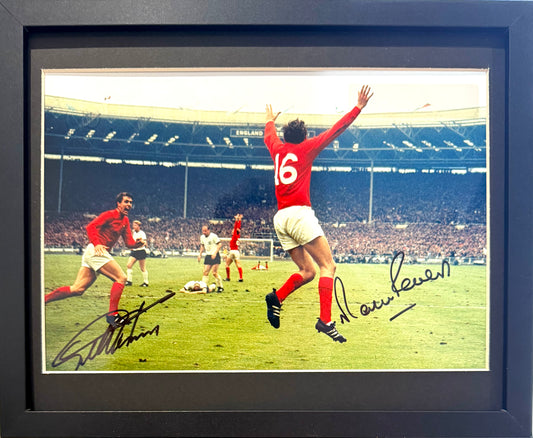 Geoff Hurst, Martin Peters, England, WHU Legends, Hand Signed Photo With AFTAL COA