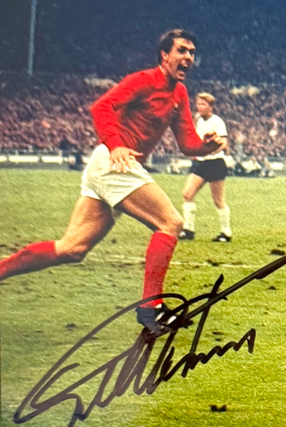 Geoff Hurst, Martin Peters, England, WHU Legends, Hand Signed Photo With AFTAL COA