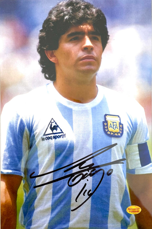 Diego Maradona, Hand Signed Framed 45cm x 35cm Original Photo With 'Sportizus' COA