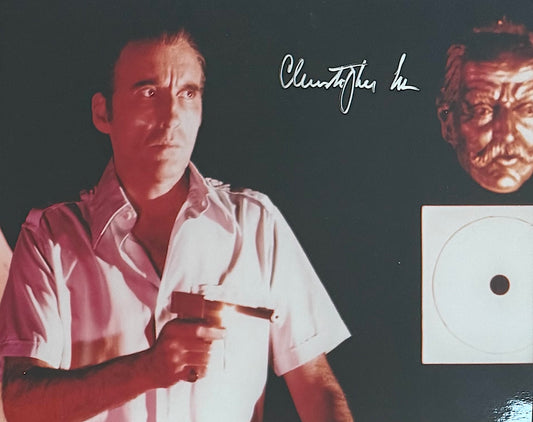 Christopher Lee, James Bond, Man with the Golden Gun, Hand Signed Framed Photo With COA