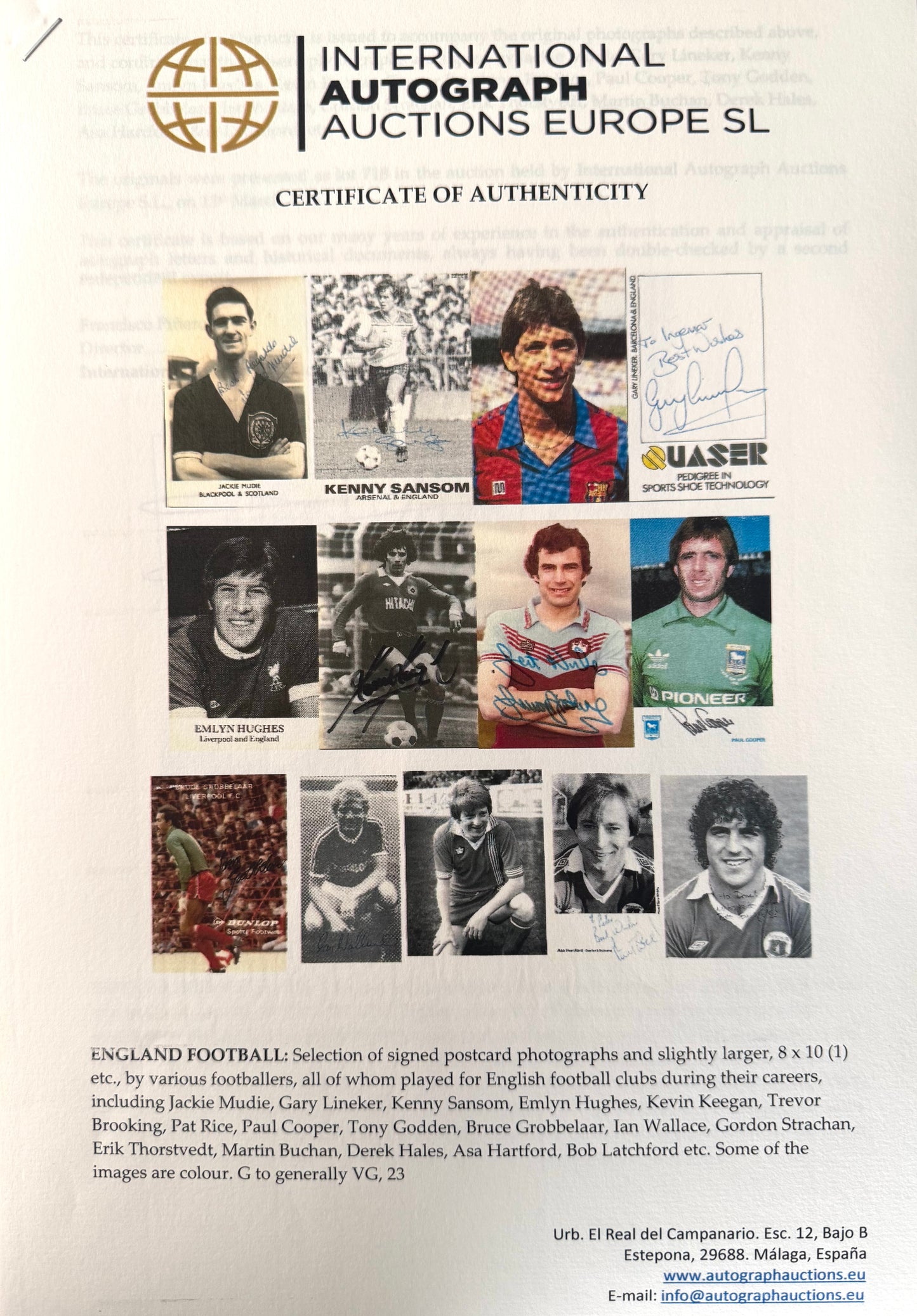 Bruce Grobbelaar, Liverpool Legend, Hand Signed Publicity Card With COA