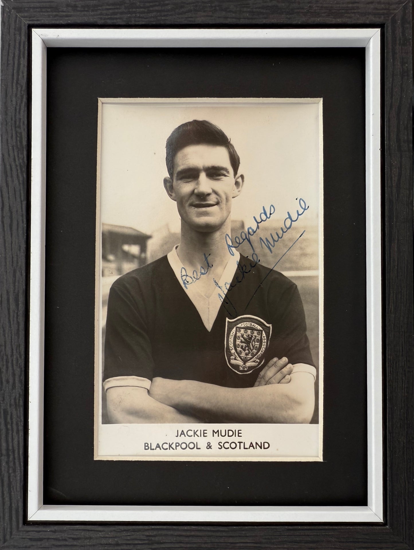 Jack Mudie, Blackpool Legend, Hand Signed Postcard Photo With COA