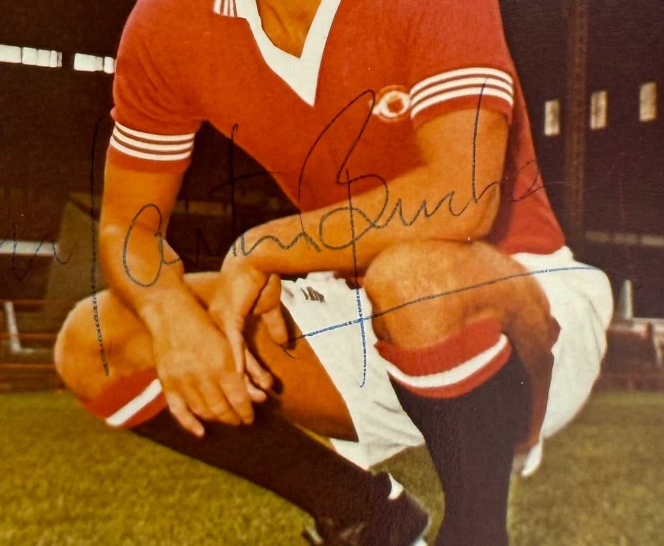 Martin Buchan, Manchester United Legend, Hand Signed Photo Card With COA