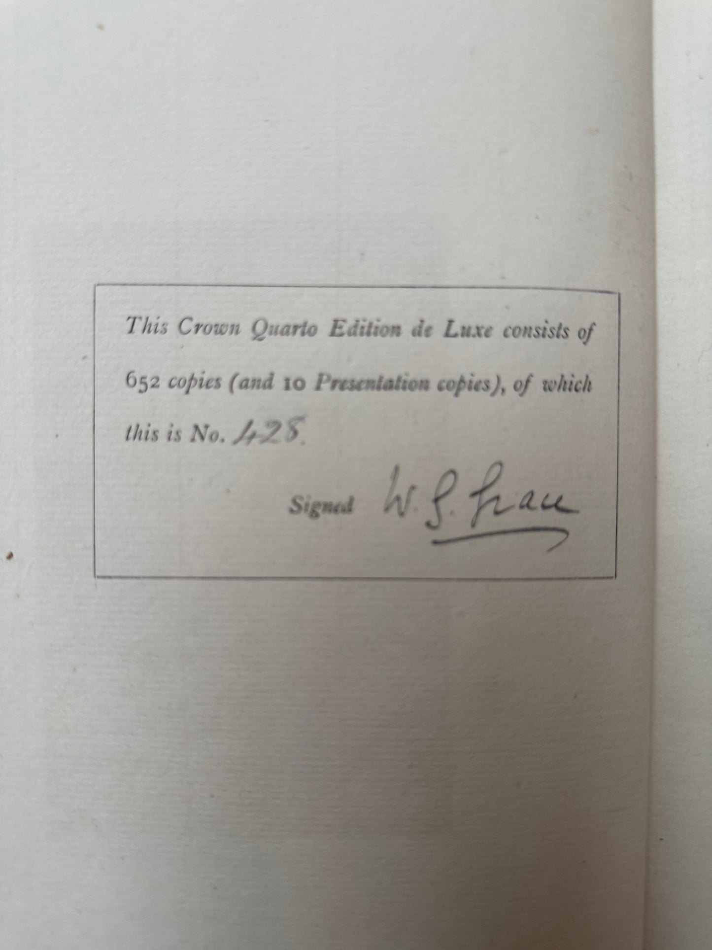 W.G Grace Guaranteed Hand Signed Limited Edition ‘Cricket’ Book With COA