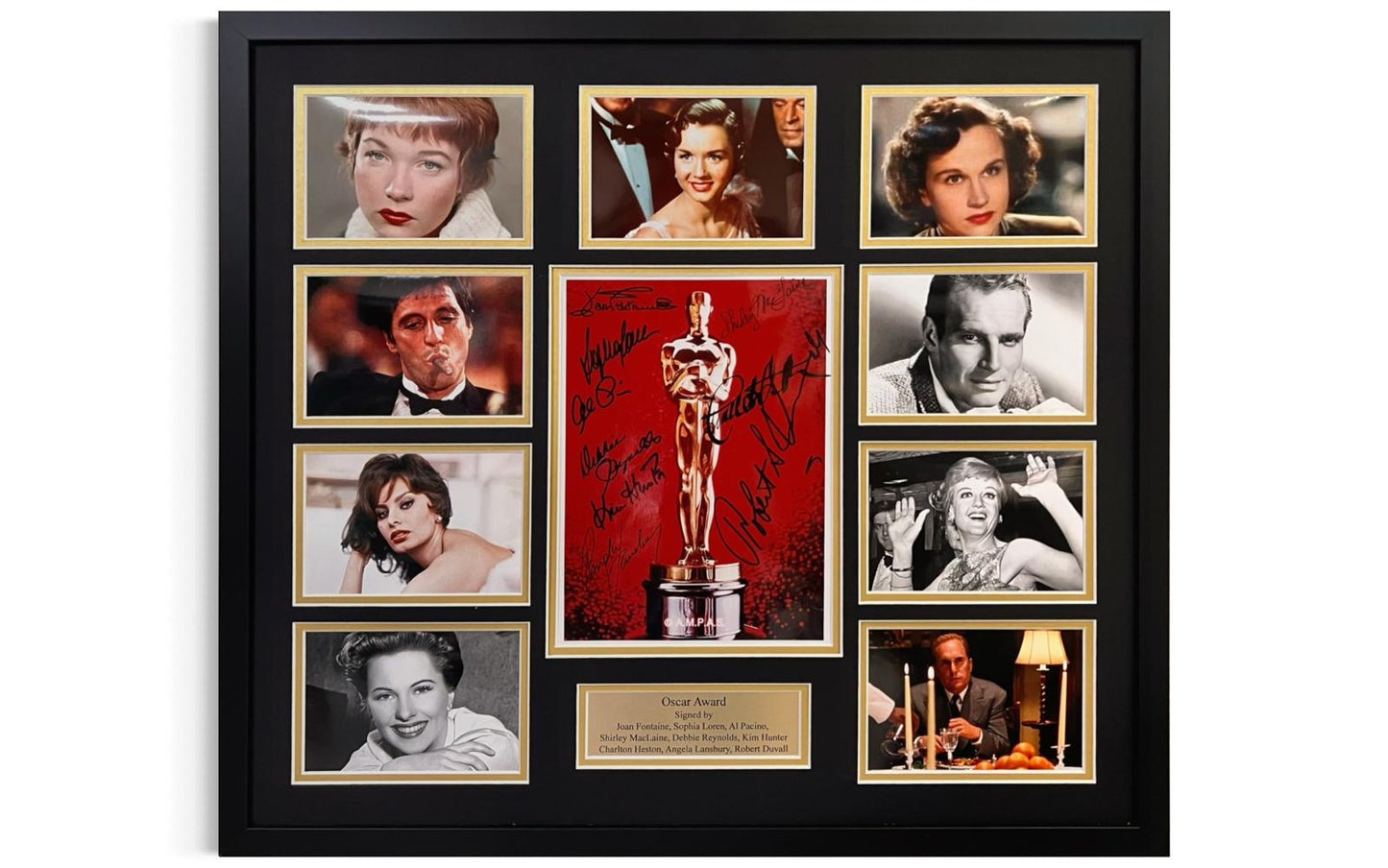 MULTI OSCAR WINNERS SIGNED PRESENTATION - HESTON, PACINO ETC. WITH COA