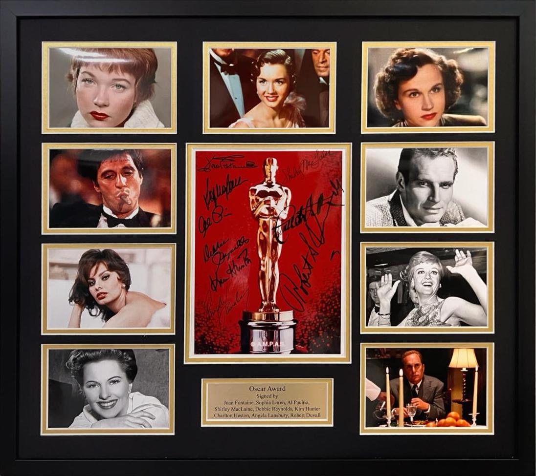 MULTI OSCAR WINNERS SIGNED PRESENTATION - HESTON, PACINO ETC. WITH COA
