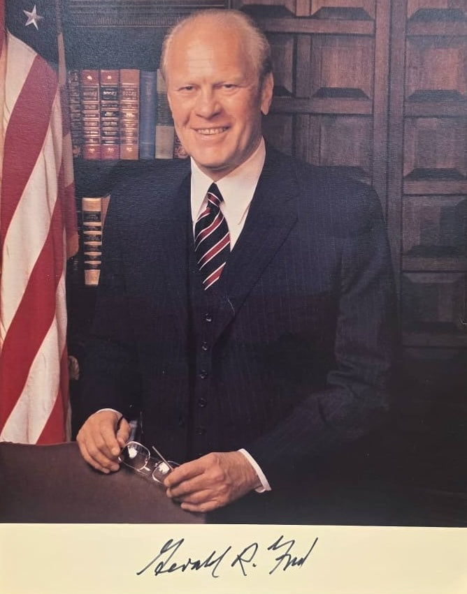 Gerald Ford, Former President, Hand Signed Photo Presentation & AFTAL Member COA