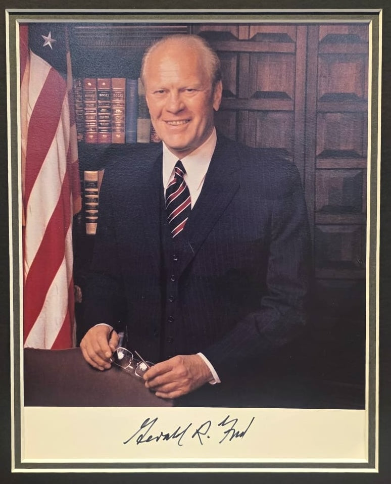 Gerald Ford, Former President, Hand Signed Photo Presentation & AFTAL Member COA