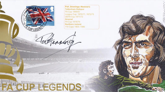Pat Jennings, Spurs Legend, Hand Signed Framed First Day Cover With COA