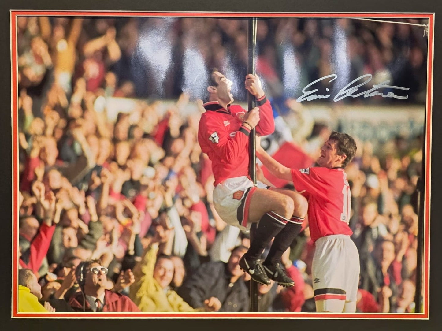 Eric Cantona, Manchester United Legend, Hand Signed 73cm x 57cm Framed Photo & COA