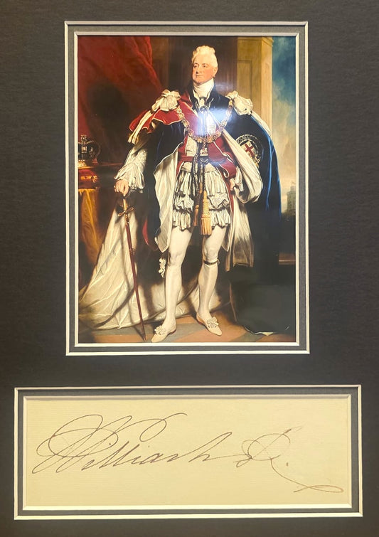 King William IV Of United Kingdom And Ireland, Hand Signed Card With COA