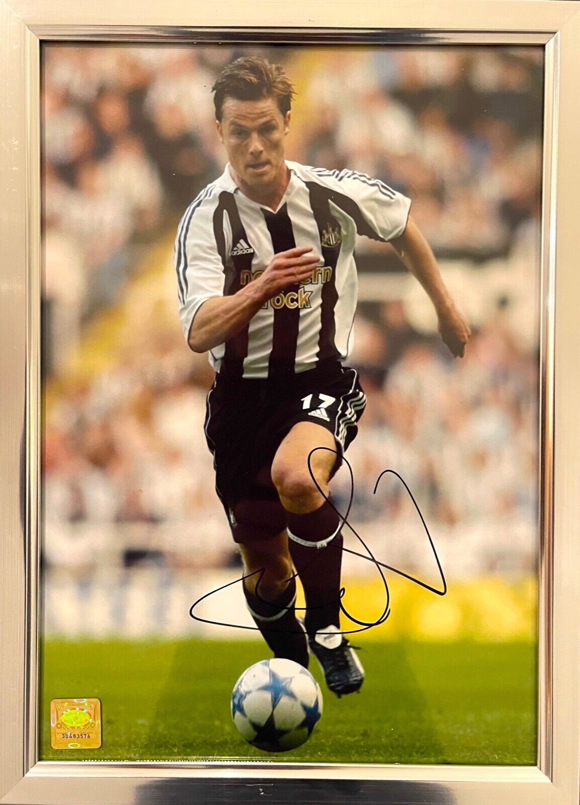 SCOTT PARKER NEWCASTLE UNITED HAND SIGNED FRAMED PHOTO WITH COA