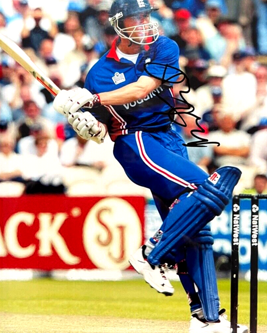 NICK KNIGHT FORMER ENGLAND CRICKETER, HAND SIGNED PHOTO WITH AFTAL COA