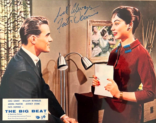 Fats Domino, 'The Big Beat' Hand Signed Original Framed Publicity Photo & COA