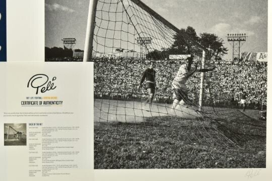 PELE VERY LIMITED EDITION 8 INDIVIDUAL HAND SIGNED PHOTO/PRINT COLLECTION