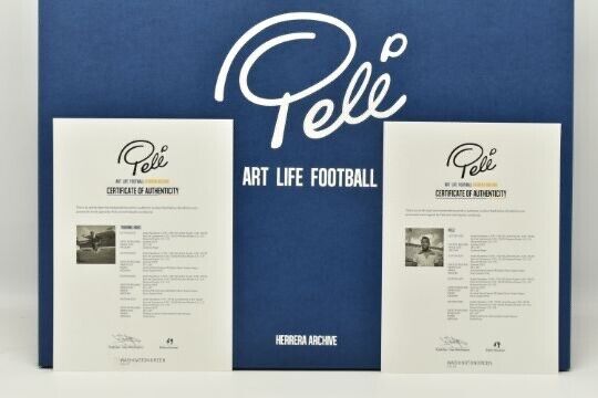 PELE VERY LIMITED EDITION 8 INDIVIDUAL HAND SIGNED PHOTO/PRINT COLLECTION