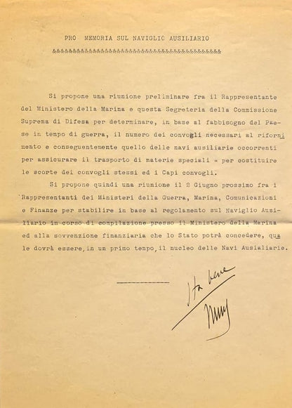 Benito Mussolini, Former Italian WWII Fascist Dictator, Hand Signed Letter Presentation & COA