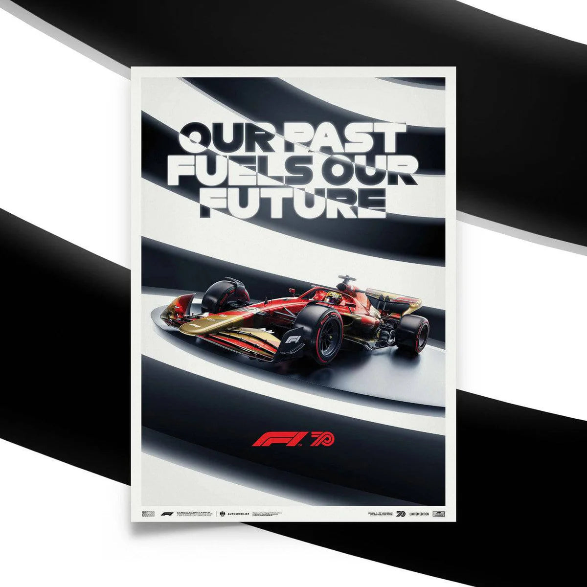 Official 70th Anniversary, Formula One, 70cm x 50cm Limited Edition Automobilist Poster