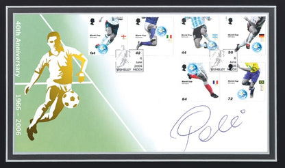 Pele - Hand Signed Framed 'Buckingham' FDC (First Day Cover) Presentation & COA