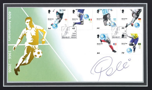 Pele - Hand Signed Framed 'Buckingham' FDC (First Day Cover) Presentation & COA