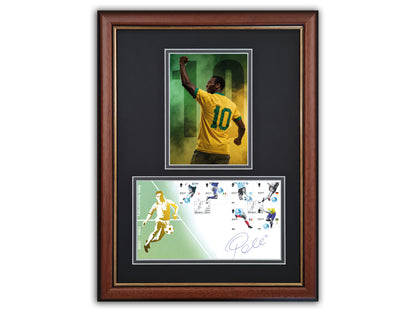 Pele - Hand Signed Framed 'Buckingham' FDC (First Day Cover) Presentation & COA
