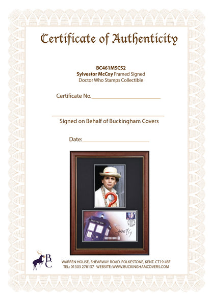 Sylvester McCoy, 'The Doctor' Hand Signed Original Doctor Who FDC & COA