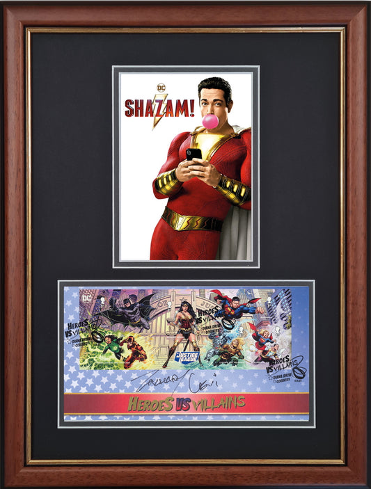 Zachary Levi, Shazam! Hand Signed FDC Photo Presentation & COA