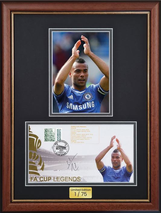 Ashley Cole, Chelsea Legend, Hand Signed Framed First Day Cover FDC & COA