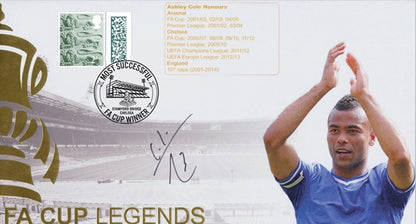 Ashley Cole, Chelsea Legend, Hand Signed Framed First Day Cover FDC & COA