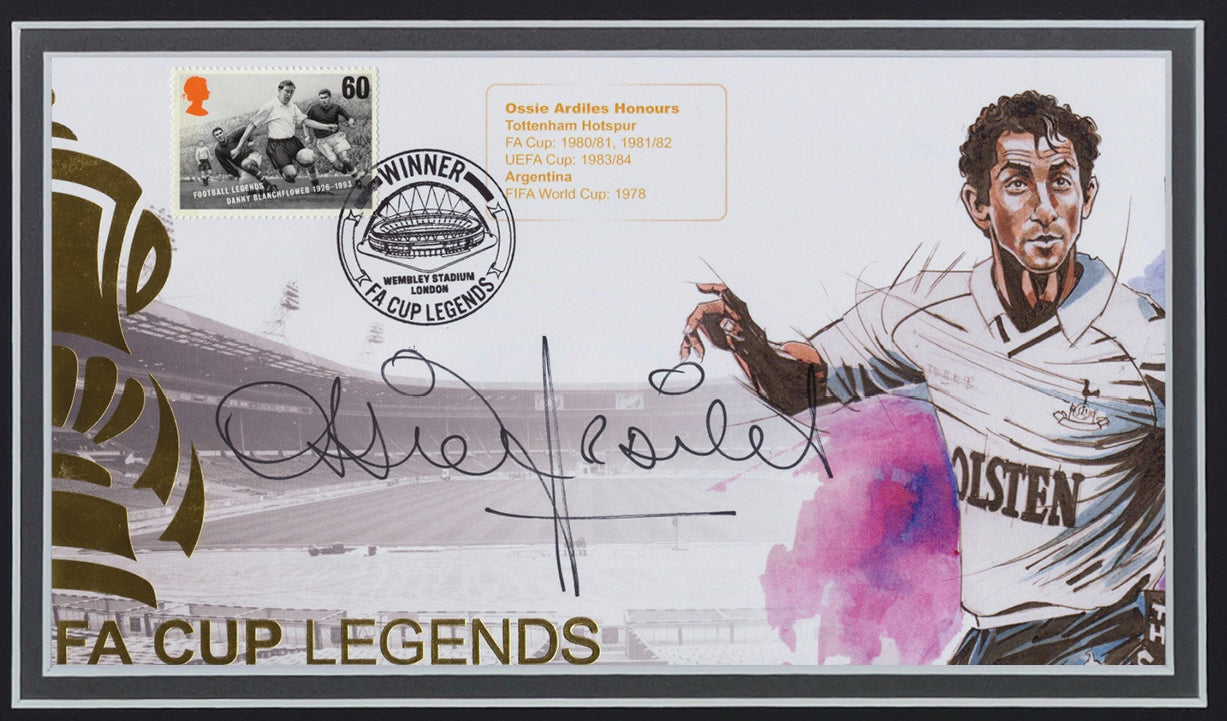 Ossie Ardiles, Spurs Legend, Hand Signed Framed 40cm x 30cm First Day Cover With COA