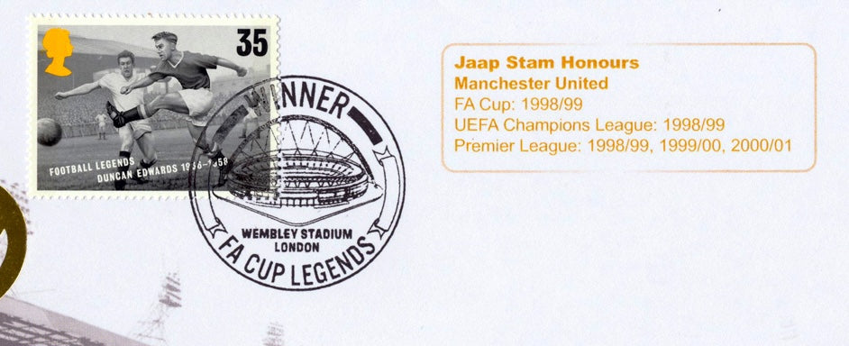 Jaap Stam, Manchester United Legend, Hand Signed Framed First Day Cover & COA