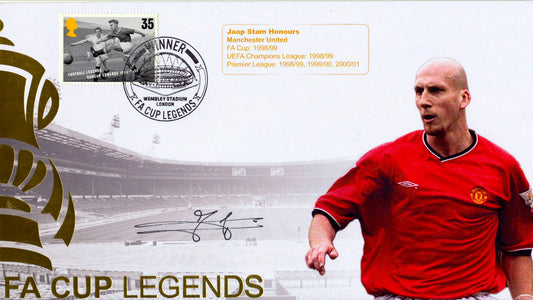 Jaap Stam, Manchester United Legend, Hand Signed Ltd. Edition First Day Cover & COA