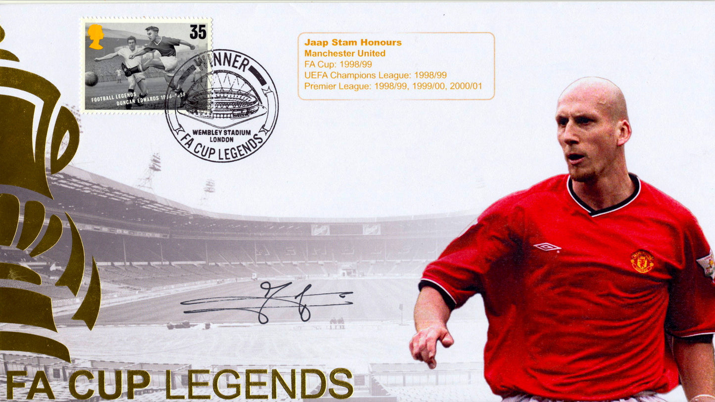 Jaap Stam, Manchester United Legend, Hand Signed Framed First Day Cover & COA