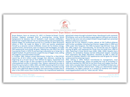 Bryan Robson, Manchester United Legend, Hand Signed First Day Cover With COA