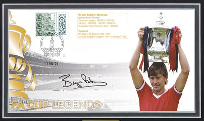 Bryan Robson, Manchester United Legend, Hand Signed First Day Cover With COA