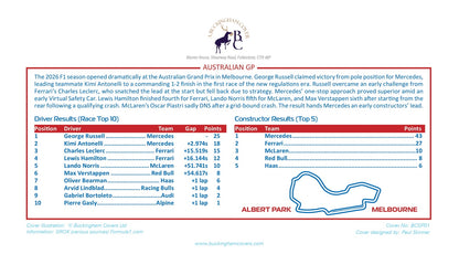 George Russell, 2026 Australian F1 Winner, Limited Edition First Day Cover (FDC) Framed Presentation