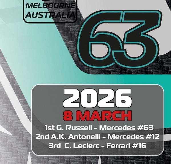 George Russell, 2026 Australian F1 Winner, Limited Edition First Day Cover (FDC) Framed Presentation