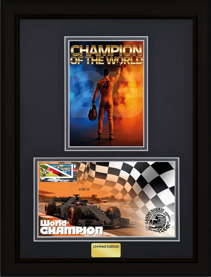 Lando Norris, F1 World Champion, Limited Edition Framed First Day Cover (FDC)