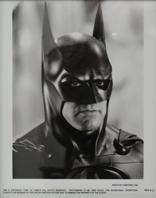 George Clooney, Hand Signed 'Batman' Official Publicity Framed 25cm x 20cm Photo With COA
