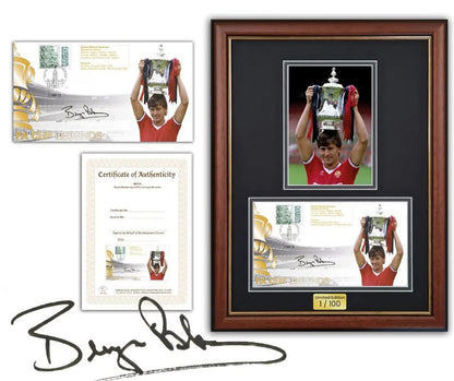 Bryan Robson, Manchester United Legend, Hand Signed Framed First Day Cover With COA