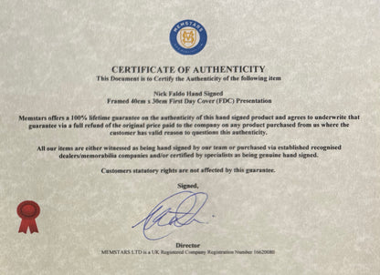 Nick Faldo, 'The Open' Golf Legend, Hand Signed First Day Cover FDC 40cm x 30cm Framed & COA